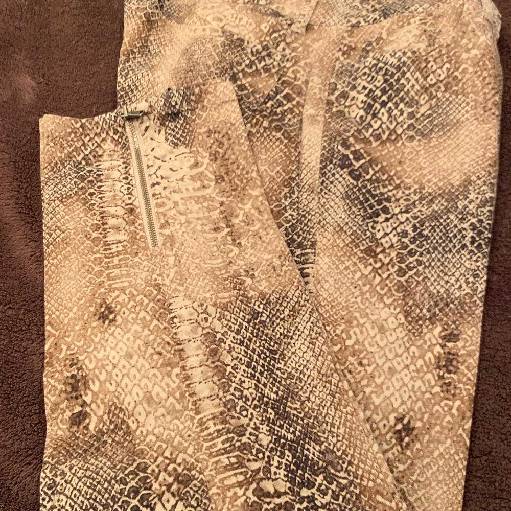 Snake print dress pant